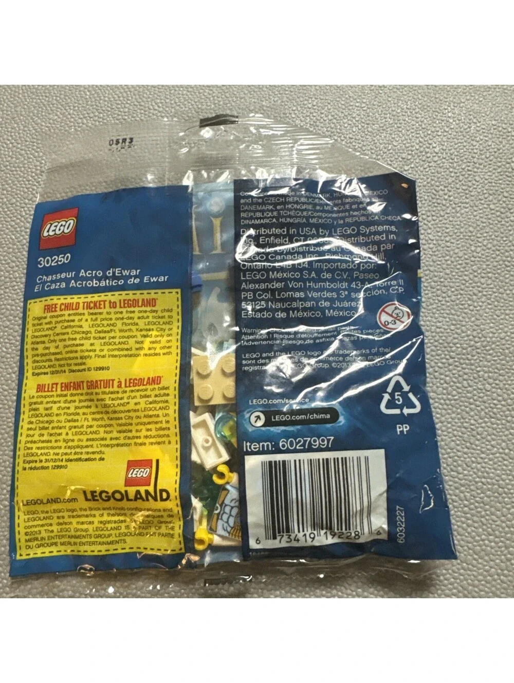 LEGO LEGENDS OF CHIMA: Ewar's Acro Fighter (30250) Retired 33pc Set Ewar Minifig